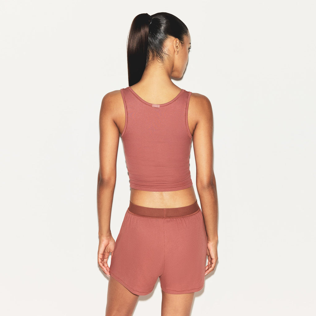 COTTON RIB TANK | REDWOOD