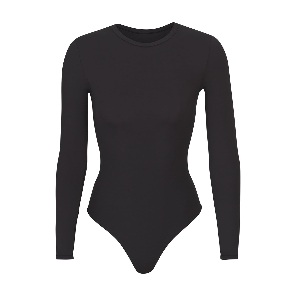 FITS EVERYBODY LONG SLEEVE CREW NECK BODYSUIT | ONYX