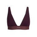 COTTON RIB PLUNGE BRALETTE | CURRANT