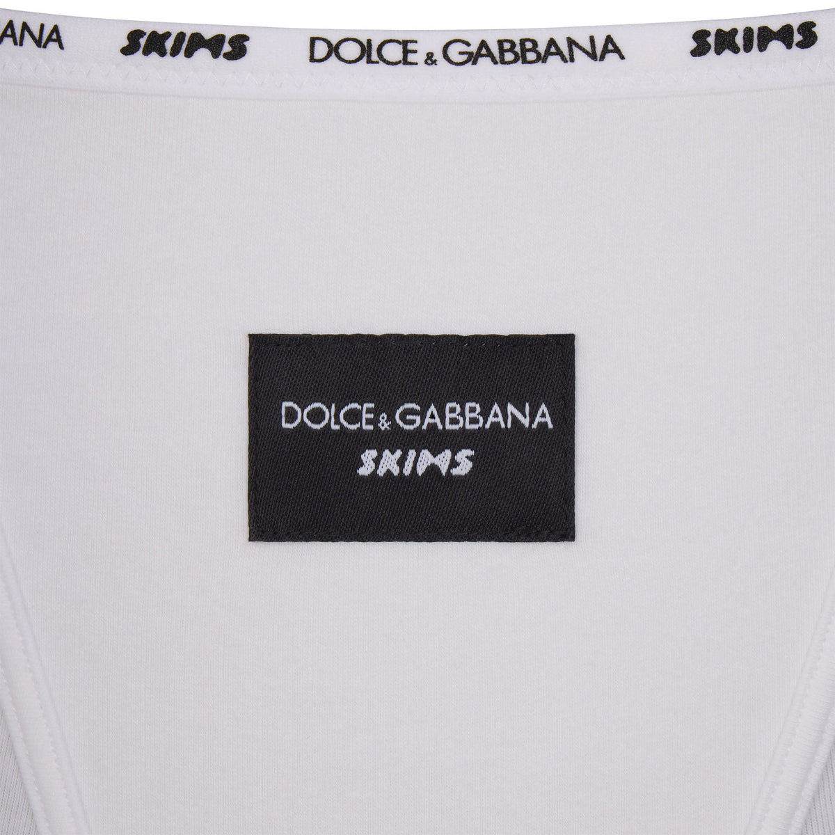 DOLCE&GABBANA X SKIMS COTTON JERSEY BOXER | SNOW