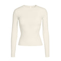 COTTON JERSEY LONG SLEEVE T-SHIRT | BONE