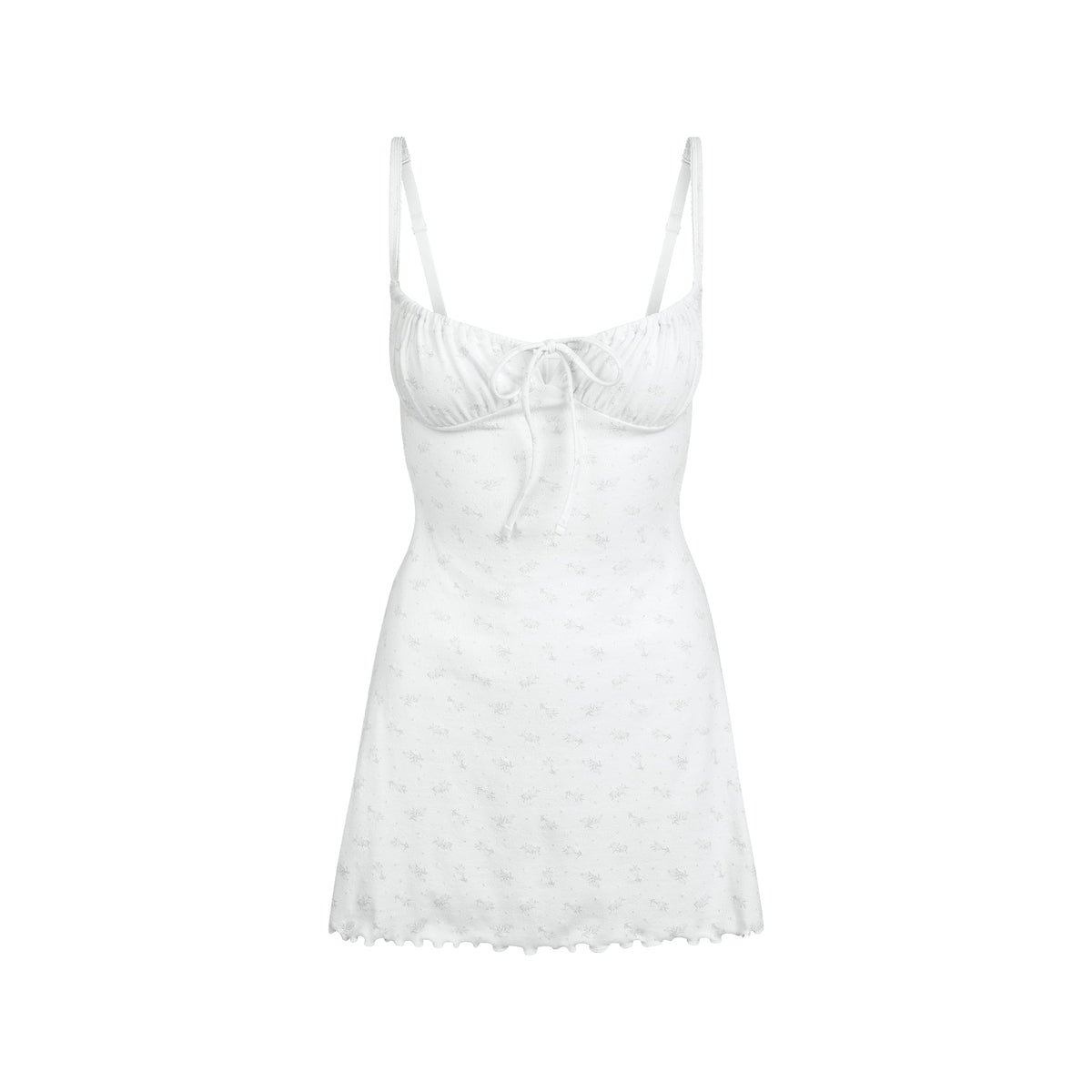 LOGO POINTELLE MINI DRESS | PACIFIC FLORAL PRINT