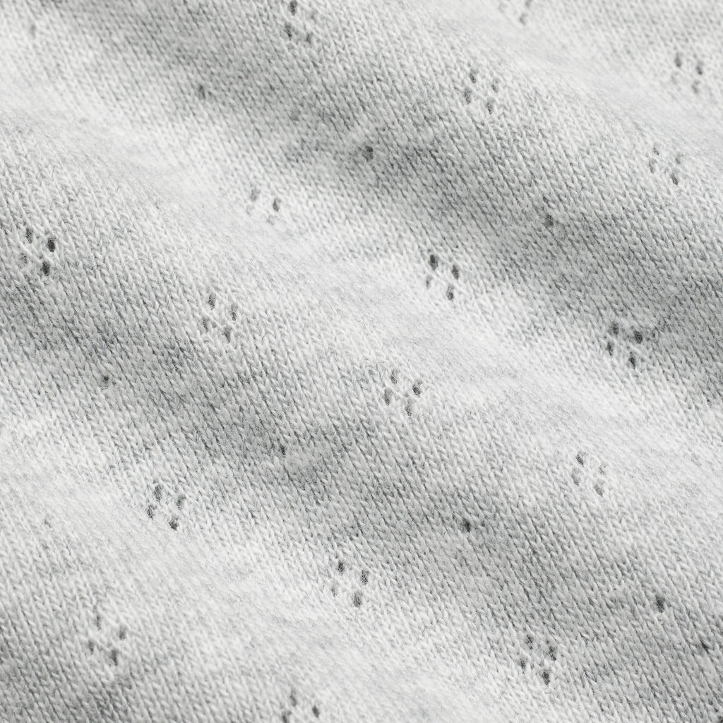 HEAVY POINTELLE SHORT | LIGHT HEATHER GREY