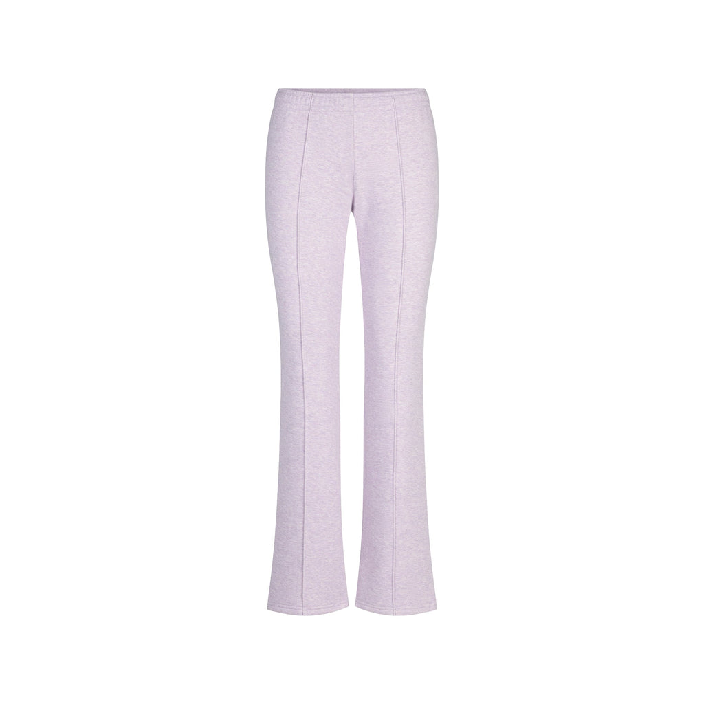 COTTON FLEECE LOW RISE SLIM PANT | PURPLE HEATHER