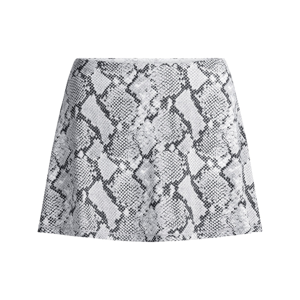 CLING MATTE SKORT | CHROME SNAKESKIN PRINT