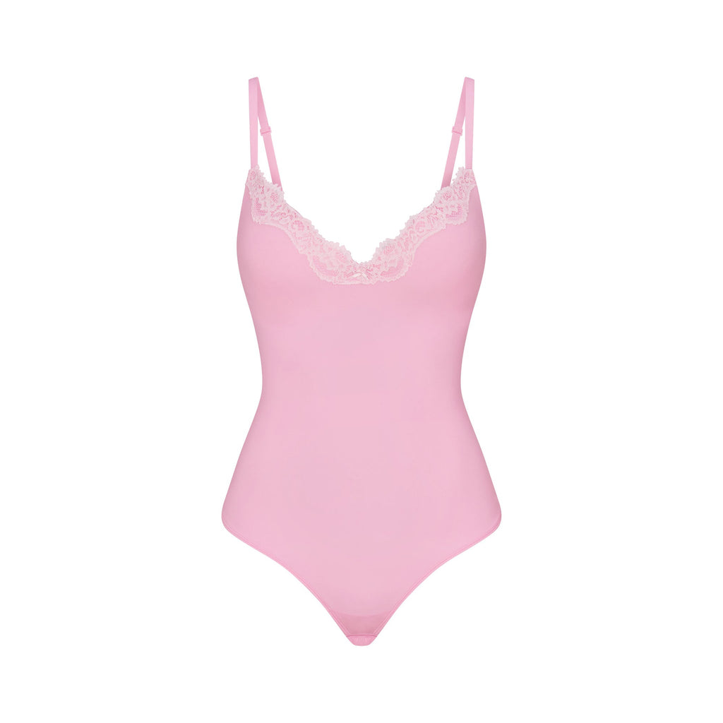 FITS EVERYBODY LACE PUSH-UP BODYSUIT | BUBBLEGUM TONAL