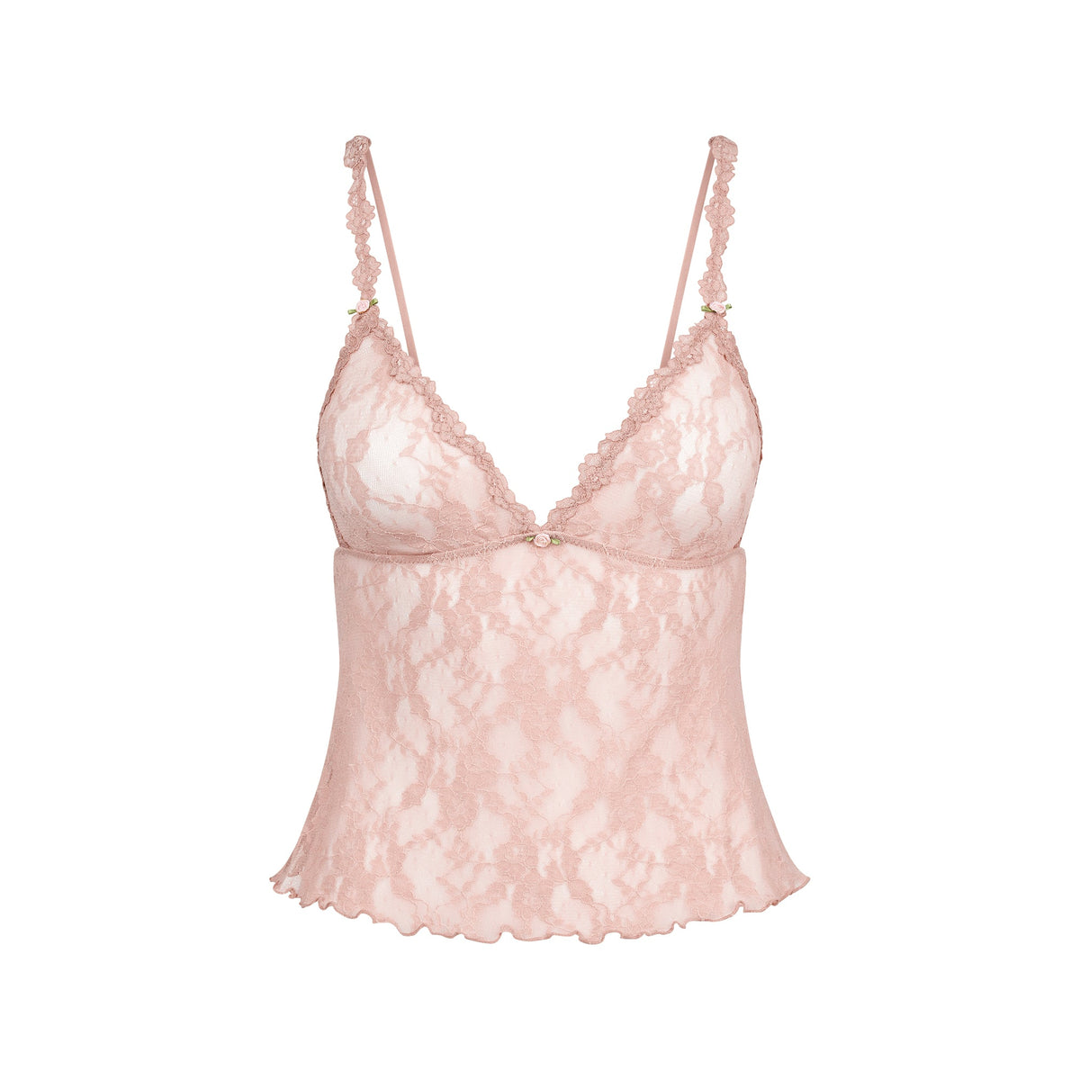 STRETCH LACE TRIANGLE CAMI AND SHORT SET | MORGANITE