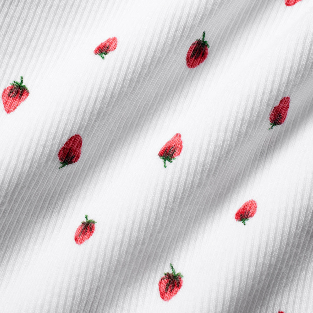 COTTON RIB TANK | SNOW STRAWBERRY PRINT
