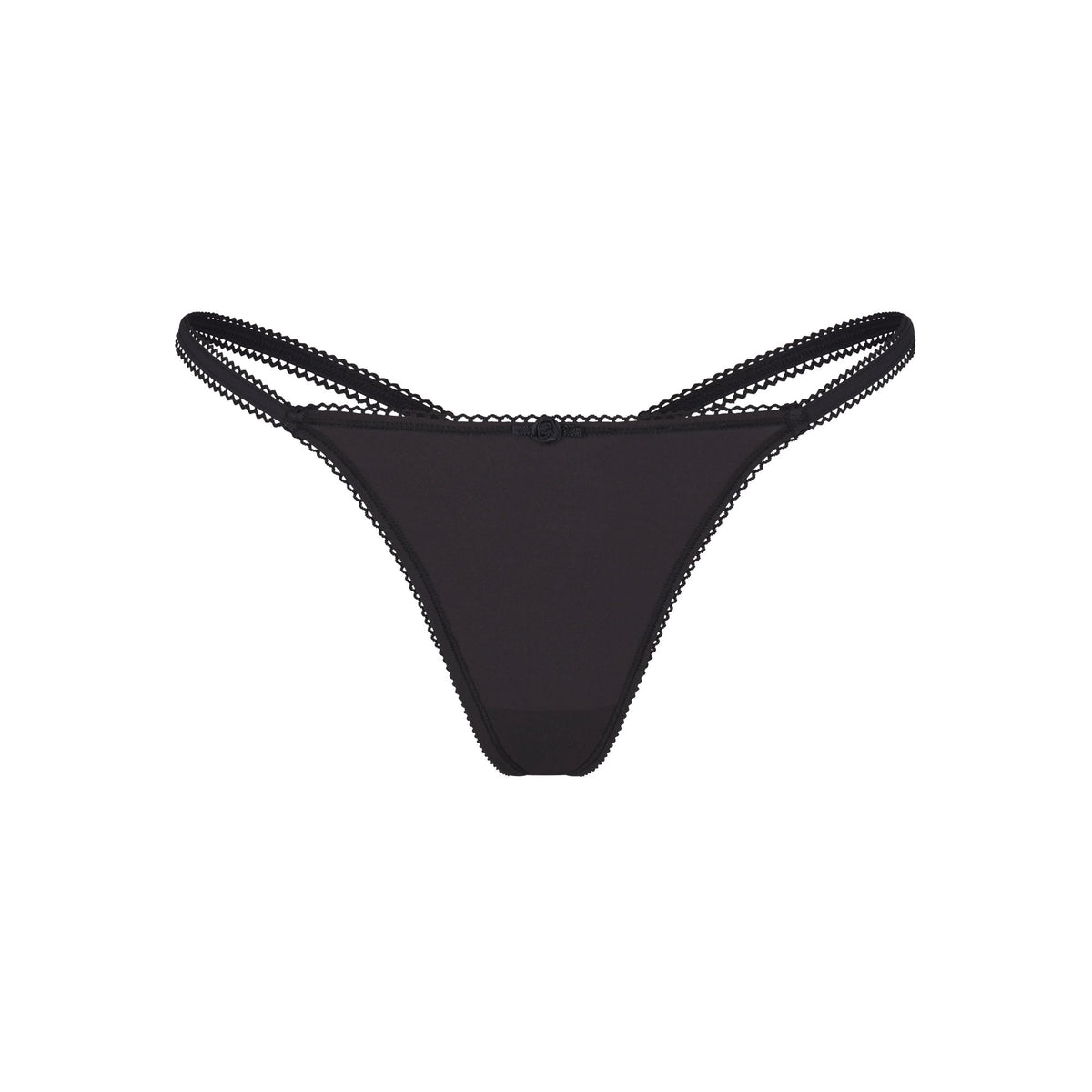FITS EVERYBODY PICOT STRING THONG | ONYX