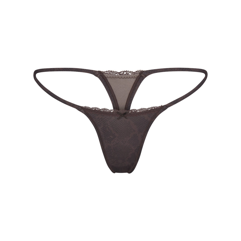 FITS EVERYBODY LACE STRING THONG 4-PACK | JASPER SNAKE MULTI