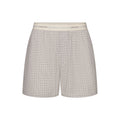 COTTON POPLIN MENS LOGO BAND BOXER | SILVER CHECK