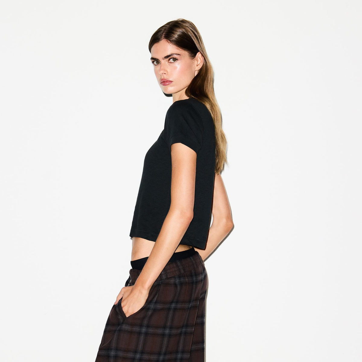 WORN IN JERSEY BABY TEE | ONYX